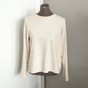 🩶 Old Navy Long-Sleeve Every Wear Striped T-Shirt for Women L